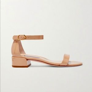 NWOT Stuart Weitzman Beige Ankle Low Sandal 6.5M